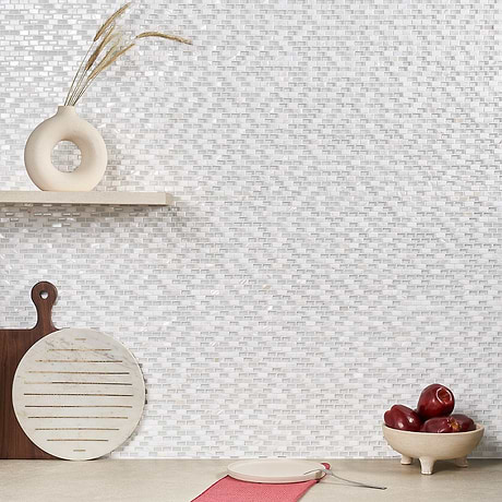 Pearl Marble + Pearl Tile for Backsplash,Kitchen Wall,Bathroom Wall,Shower Wall