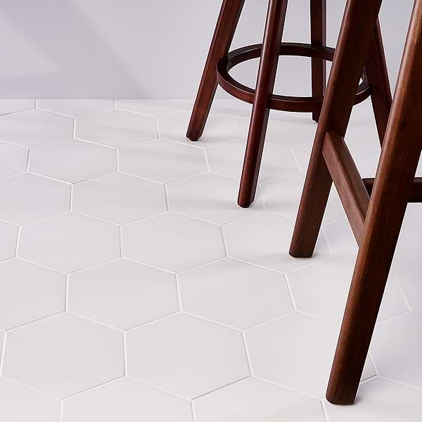HexArt Blanco 8" Porcelain Matte Tile 