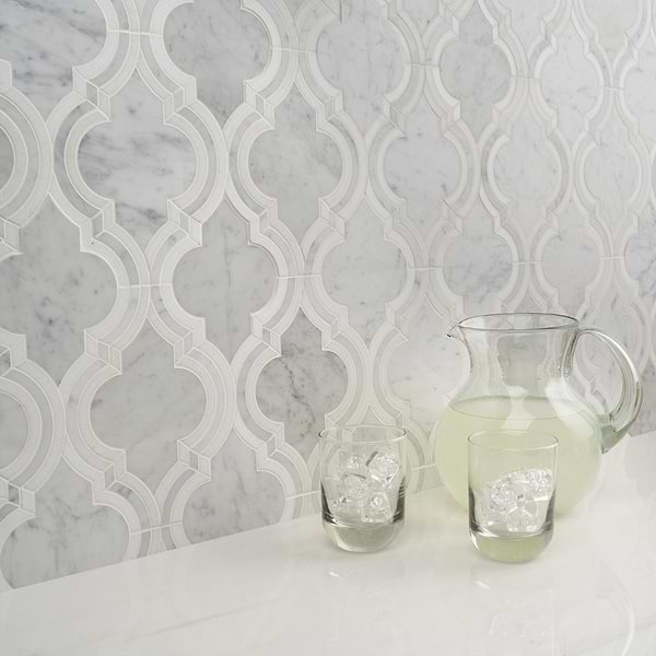 Abernethy Marble Waterjet Polished Mosaic Tile