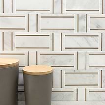 Esplanade Canyon Cloud Polished Marble Mosaic Tile