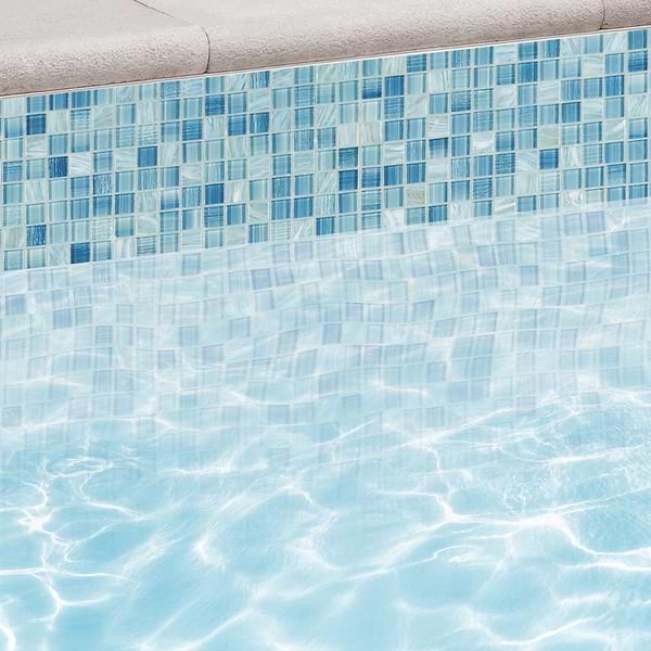 Marley Sea Blue 1x1 Polished Glass Mosaic