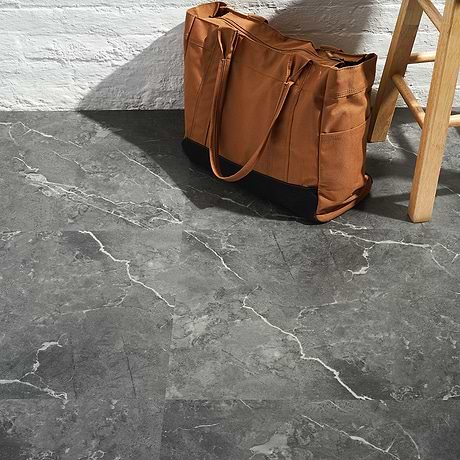 Katone Chauny Marble Dark Gray 18x36 Glue Down Luxury Vinyl Tile