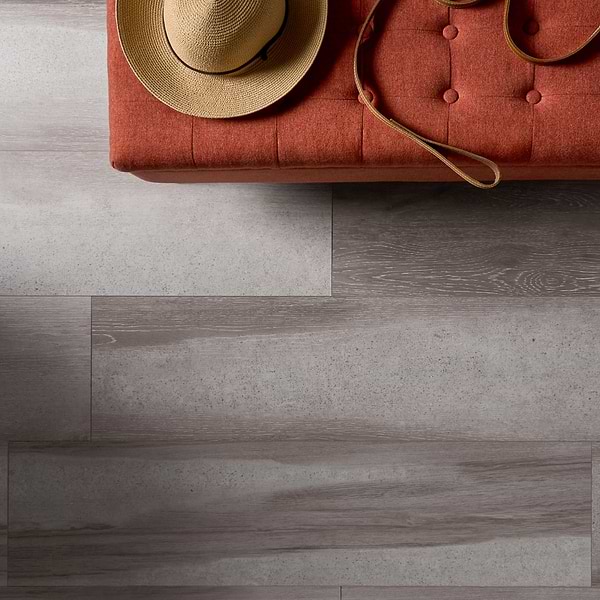 Woodcrete Ash Brown Rigid Core Click 12x48 Luxury Vinyl Tile
