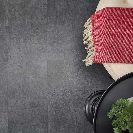 Optoro Trail Slate Black 28mil Wear Layer Rigid Core Click 12x24 Luxury Vinyl Tile