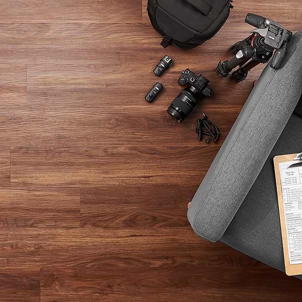 ReNew Charming Chestnut Amber Glow 12mil Wear Layer Glue Down 6x48 Luxury Vinyl Plank Flooring