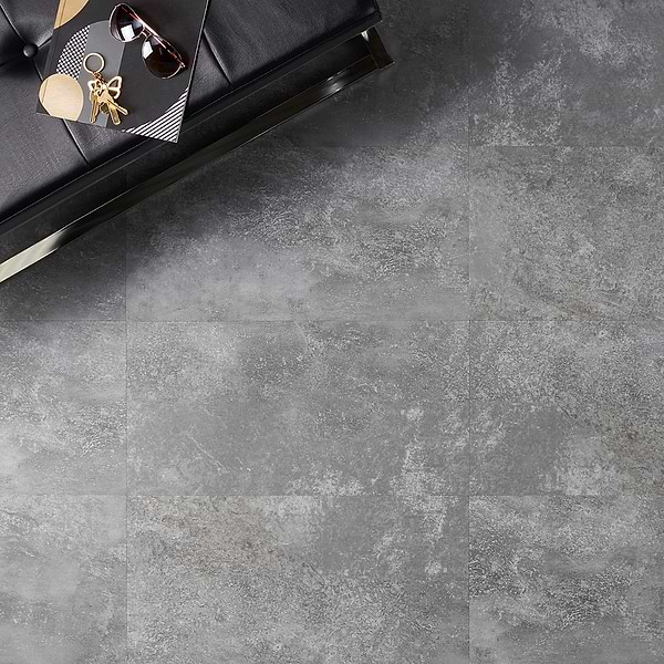 ReNew Metalcrete Pewter 12mil Wear Layer Glue Down 12x24 Luxury Vinyl Tile