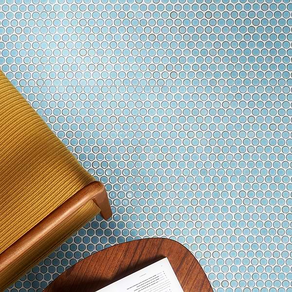 Nirvana Bliss Rimmed 1" Circles Porcelain Mosaic