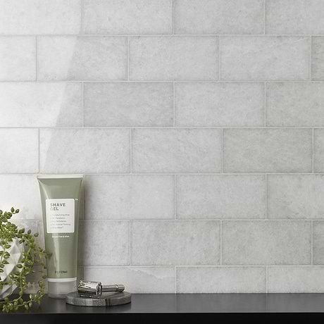 Snow White 3x6 Polished Marble Tile