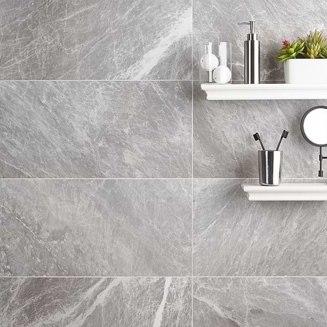 Nordic Gray 12x24 Honed Marble Tile