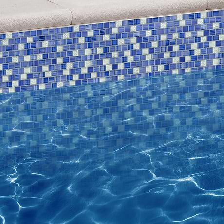 Watercolors Polaris Blue 1x1 Glass Mosaic