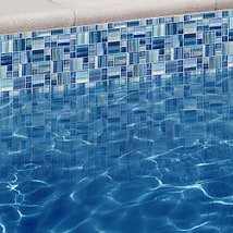Watercolors Arboretum Blue Glass Mosaic