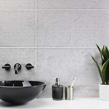 Simena Lines Cream Beige 12x24 Textured Limestone Tile