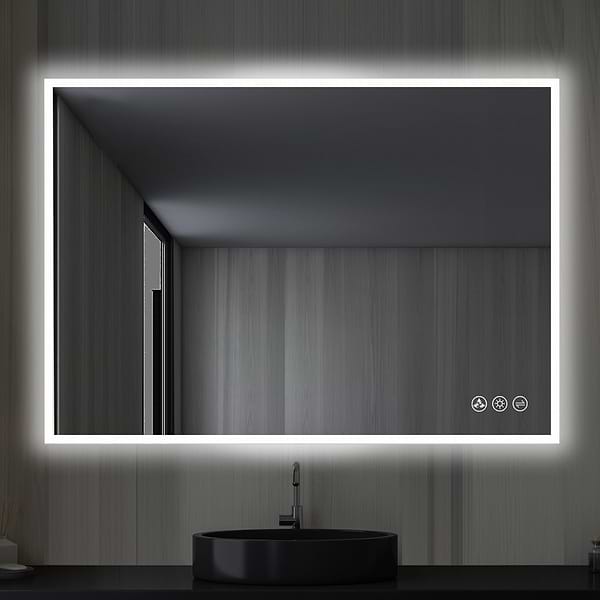 Rige 48x30" Rectangle LED Mirror