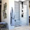 DreamLine Linea 34x72" Reversible Shower Screen with Clear Glass in  Brushed Nickel