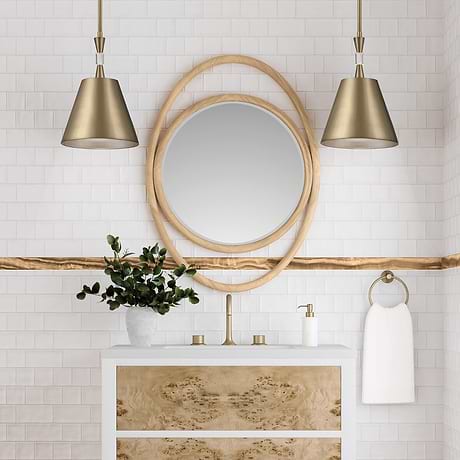 James Martin Vanities Esca Natural 28x38" Oval Mirror