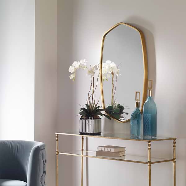 Ayelet Gold 22x36" Geometric Mirror