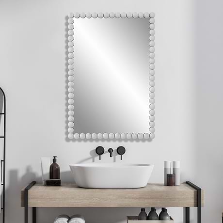 Shari White 21x30" Rectangle Mirror