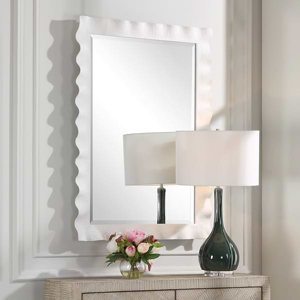 Naomi White 28x40" Rectangle Mirror