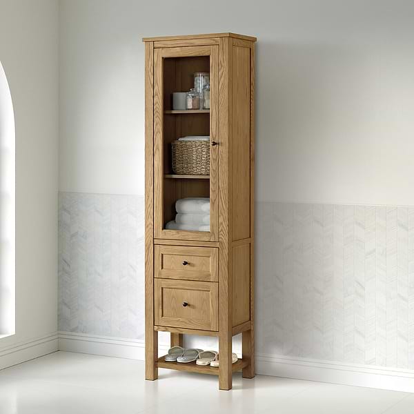 James Martin Vanities Breckenridge Light Natural Oak 22x80 Linen Cabinet