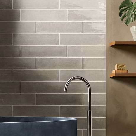 Aquarella Linen Beige 4x16 Glossy Ceramic Tile