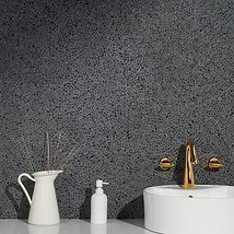 Nature Micro Lava Black Pebble Honed Mosaic Tile