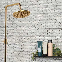 Nature Stacked Carrara Marble Honed Mosaic Tile