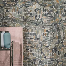 Nature Flower Sumatra Blend Multicolor Pebble Honed Mosaic Tile