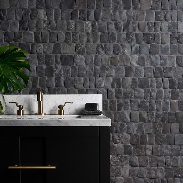 Nature Pathway Alor Black 2" Natural Stone Mosaic Tile