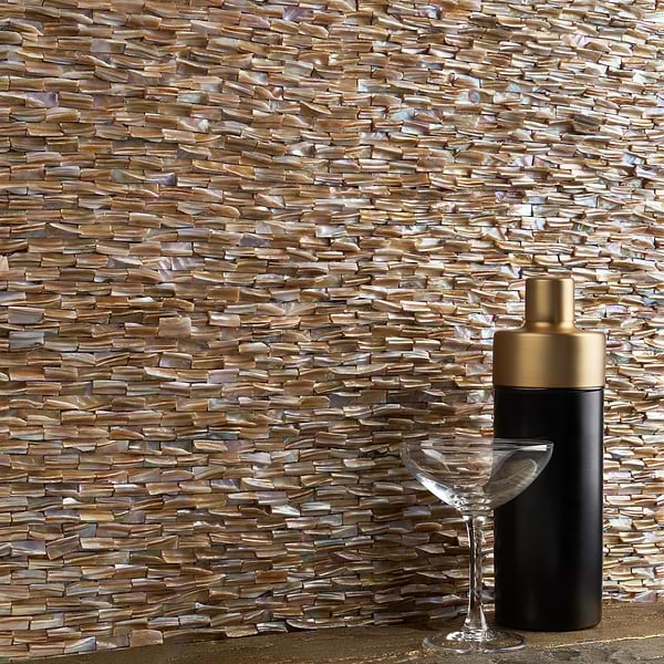 South Seas Pearl 3D Brick Pattern Polished Mosaic Tile