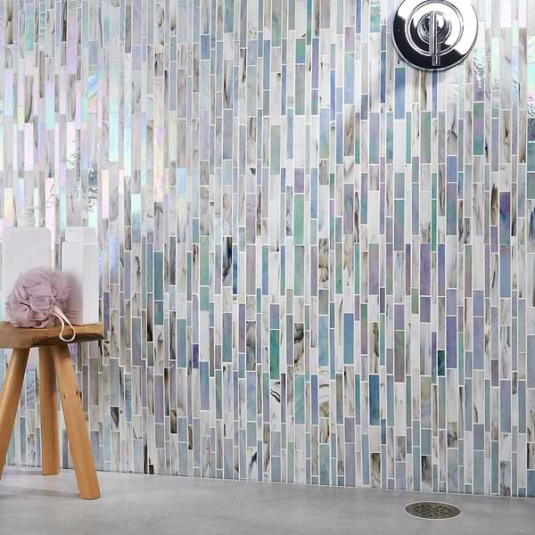 Matchstix Kismet Multicolor Glass Polished Mosaic Tile