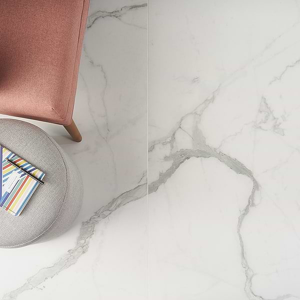 TileBarXL Marmi Bianco Venato Matte 24"x48 Porcelain Tile