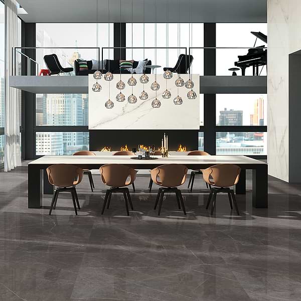 TilebarXL Marmi Slim Stone Grey 60"x120" Polished in Gray, View 1