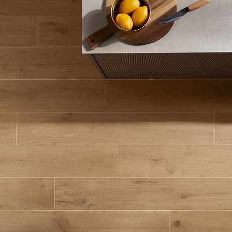 Oaktree Natural Copper Brown 8x48 Wood Look Matte Porcelain Tile