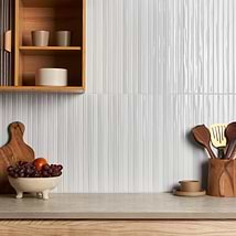Kanbina Blanco White 5x18 Glossy Ceramic Mosaic Tile