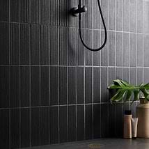 Charlotte Charcoal Black 3x10 Textured Matte Ceramic Subway Tile