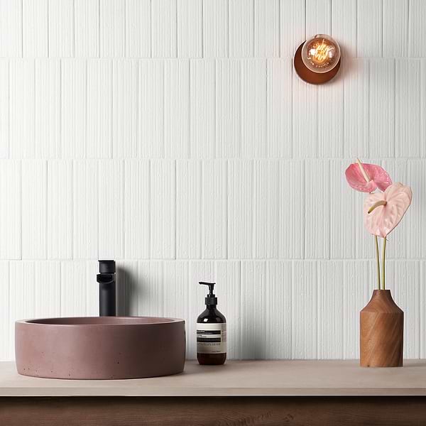 Charlotte Cloud White 3x10 Textured Matte Ceramic Subway Tile