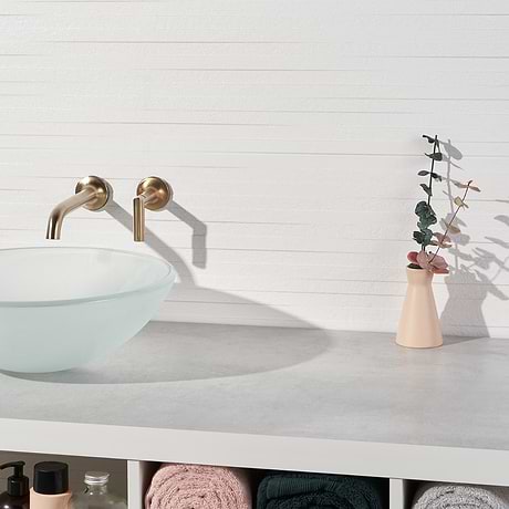 Reverb Multilevel White 12x36 3D Matte Ceramic Tile