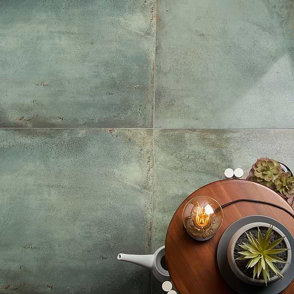Sample-Angela Harris Flatiron Aquamarine Semi-Polished Porcelain Tile