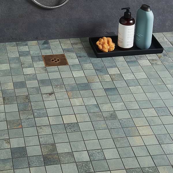 Angela Harris Flatiron Aquamarine 2x2 Porcelain Matte Mosaic