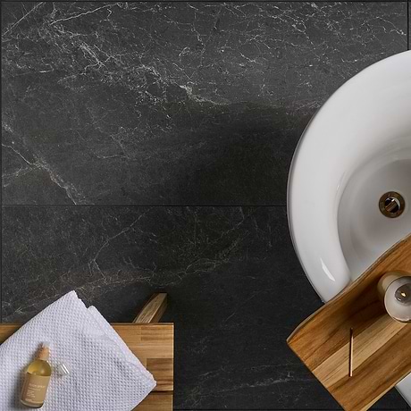 ZenTech Graphite Gray 24x48 Matte Porcelain Tile