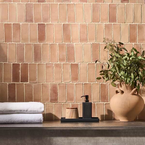 Terra Villa Sand Beige 2x6 Matte Presealed Genuine Terracotta Tile