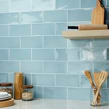 Aruba Blue 5x10 Polished Ceramic Subway Wall Tile