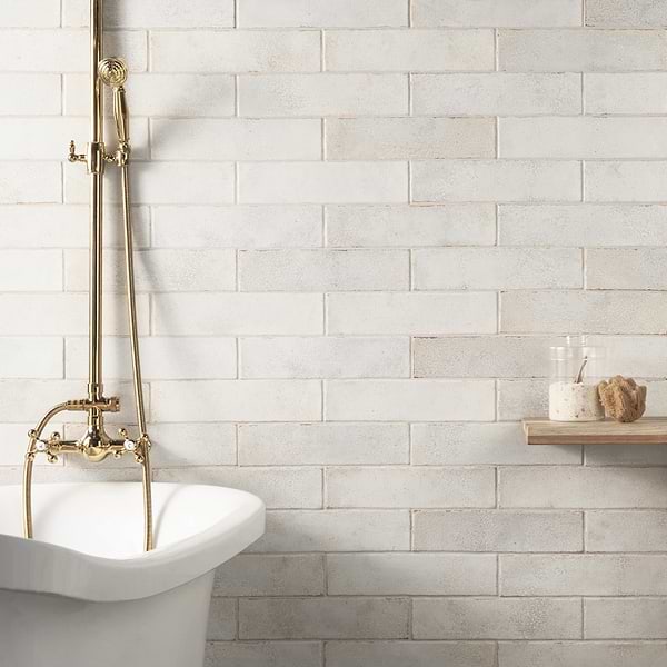 Kalay White 3x12 Glossy Ceramic Tile