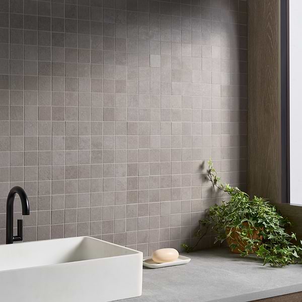 Stoneside Linen Warm Gray 2x2 Porcelain Matte Mosaic Tile