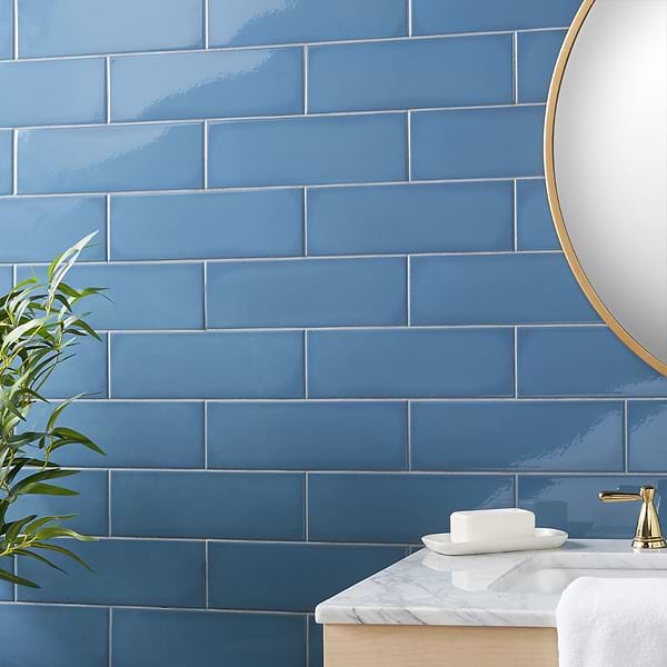 Park Hill Blue 4x12 Polished Porcelain Tile