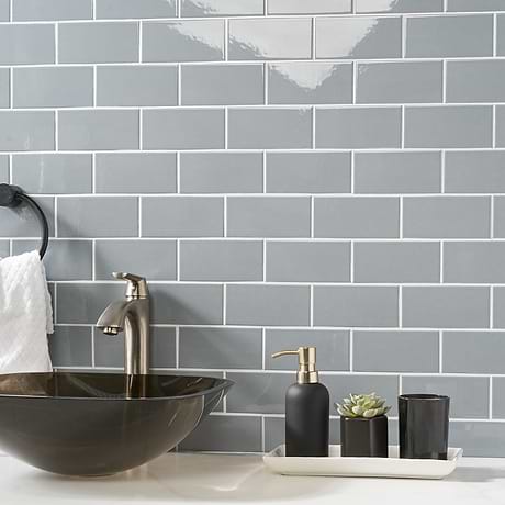 Park Hill Gray 3x6 Polished Porcelain Tile