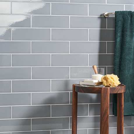 Park Hill Gray 4X12 Polished Porcelain Tile