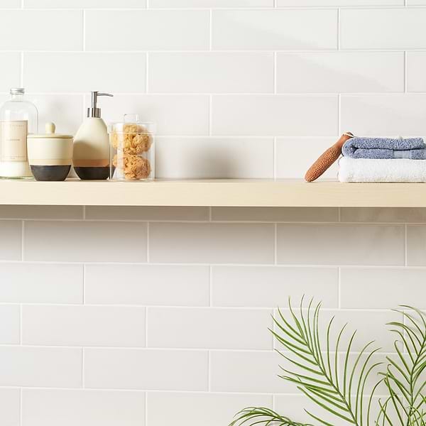 Park Hill Monumental Mist White 4X12 Polished Porcelain Tile