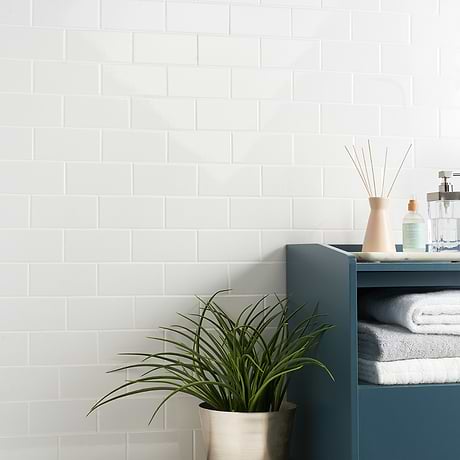 Park Hill White 3x6 Polished Porcelain Tile