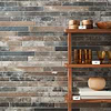English Brick Industrial Red  Mix 2x18 Matte Porcelain Tile; in Gray, White, Red Brown Color Body Porcelain; for Backsplash, Bathroom Floor, Bathroom Wall, Commercial Floor, Floor Tile, Kitchen Floor, Kitchen Wall, Outdoor Floor, Outdoor Wall, Pool Tile, Shower Floor, Shower Wall, Wall Tile; in Style Ideas Industrial, Rustic
